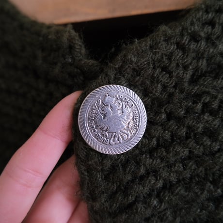 metal button cardigan