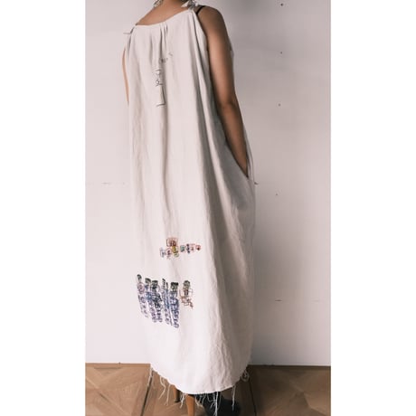 eski. × 画楽 / original linen dress