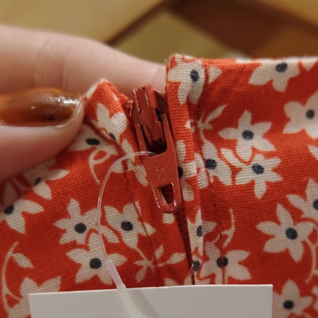 vintage flower dress / red
