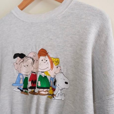 “SNOOPY” embroidery gray sweat