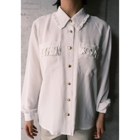 frill white shirt