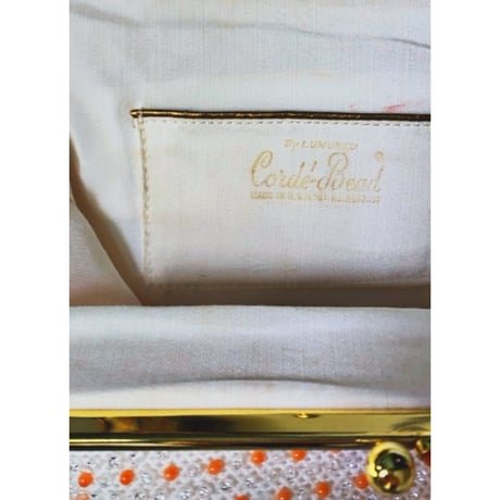 50s Corde Bead / beads hand bag