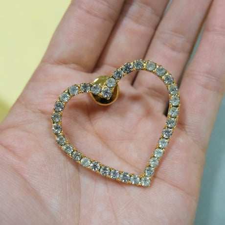 "tulip" and "hart" rhinestone brooch