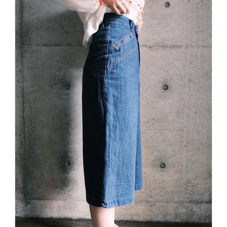 70s gaucho denim pants