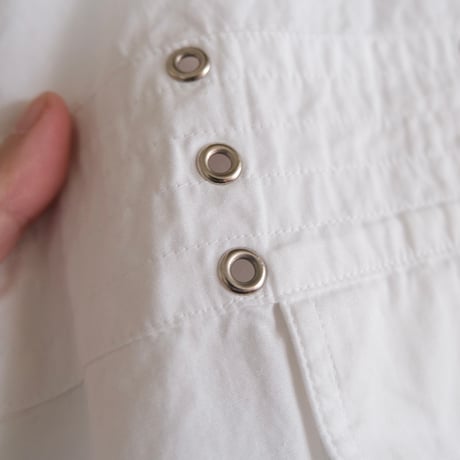 "hatome" design shirt / white