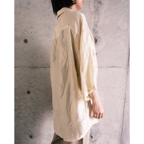 S/S silk shirt / "ivory"