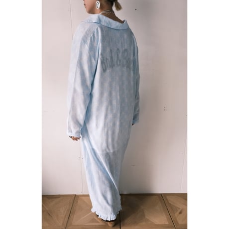 light blue flower print poly dress