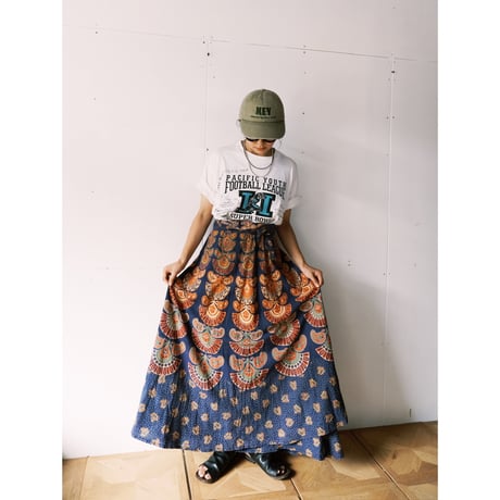 ethnic design wrap skirt