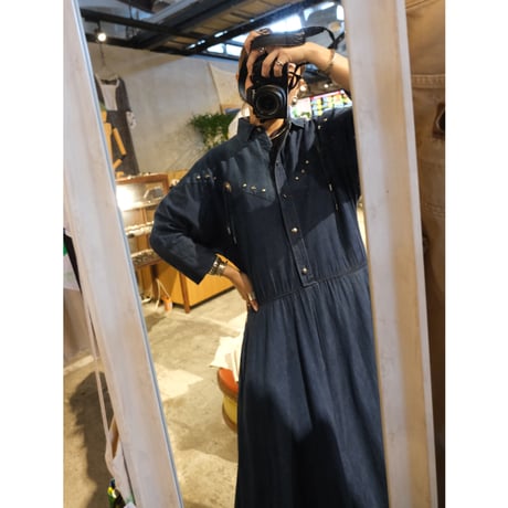 western denim dress with concho