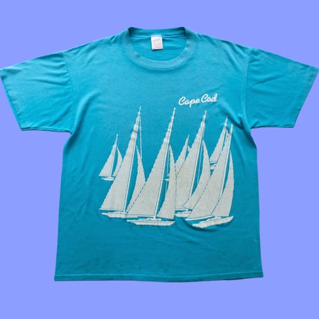 "yacht" print tee / blue