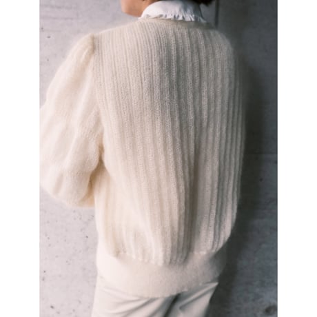 mohair mix knit cardigan