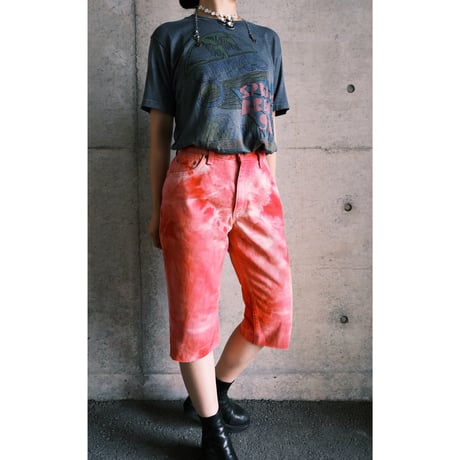 Levi’s / tie dye half denim “pink”