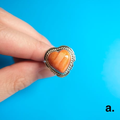 navajo / spiny oyster shell ♡ ring