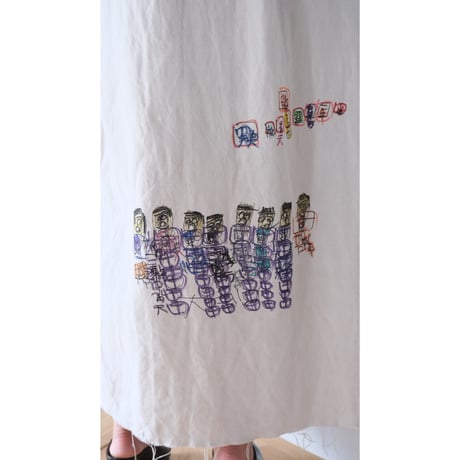 eski. × 画楽 / original linen dress