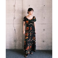 flower print black dress