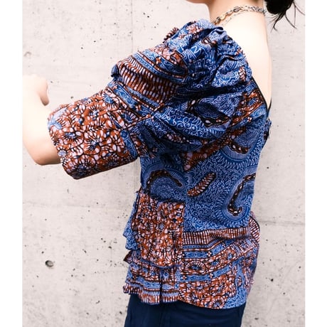 African batik tops with rhinestones