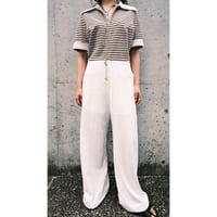 〜70s border wide spread collar jumpsuit