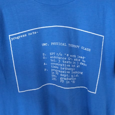 print tee / blue