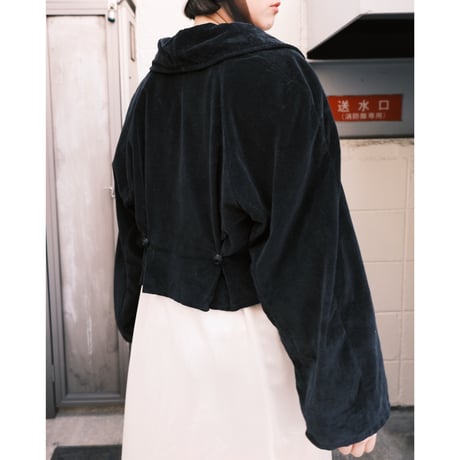 short length velours jacket