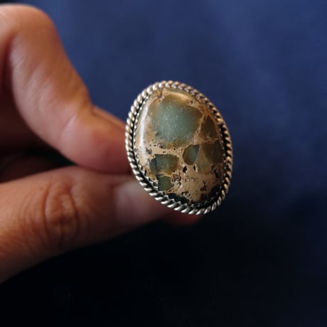 green jasper ring