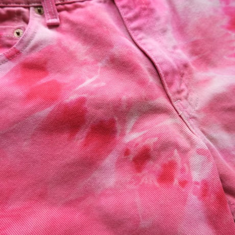 Levi’s / tie dye half denim “pink”