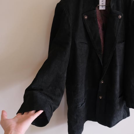 Tyrolean leather jacket / black