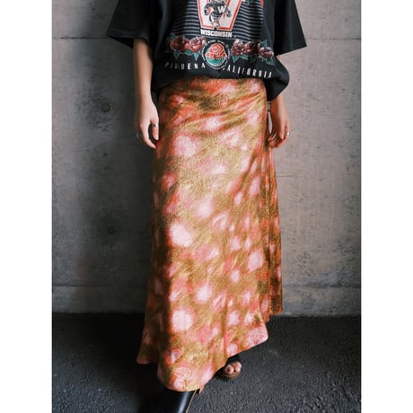 〜70s vintage gold flare skirt