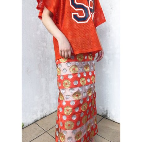70s special vtg / tulle long dress