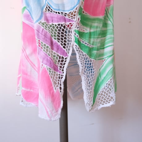 mesh × flower tunic