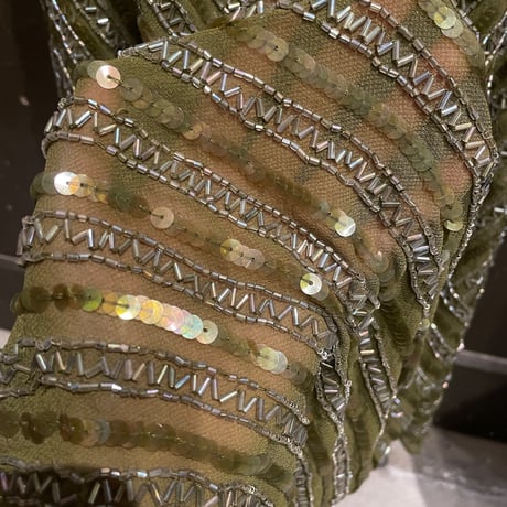 beads embroidery dress