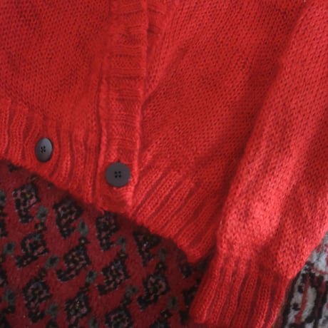 made in UK / mohair knit cardigan
