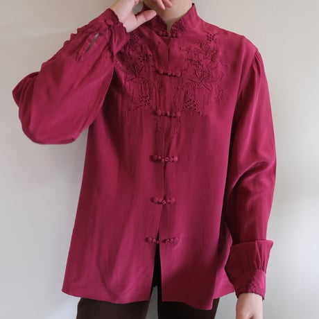 silk china blouse