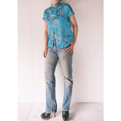 s/s china tops / blue