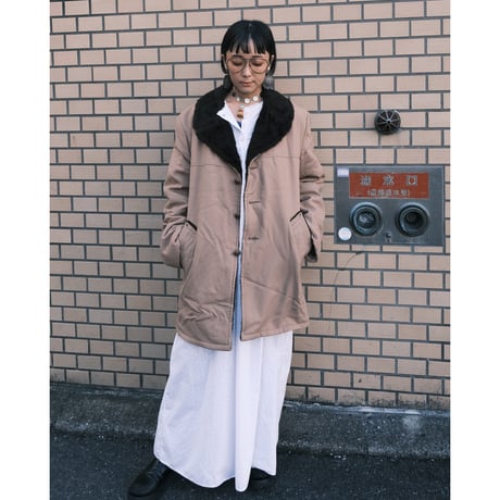 cotton × boa coat