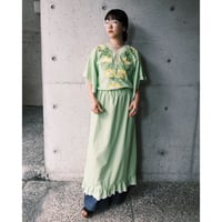 embroidery setup (tops×skirt) “light green”