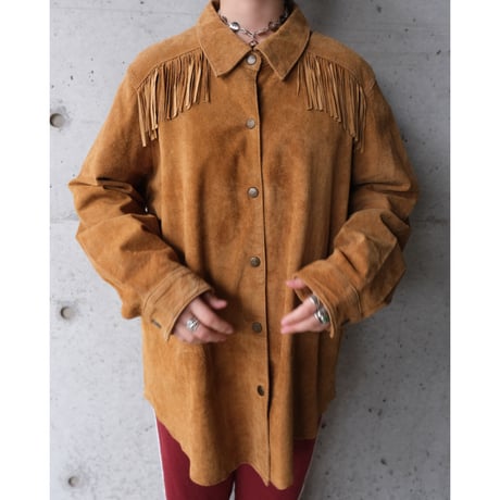 leather shirt with fringe