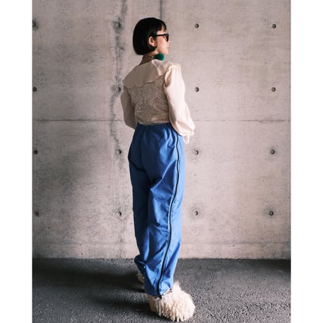 〜60s vintage beads embroidery knit vest