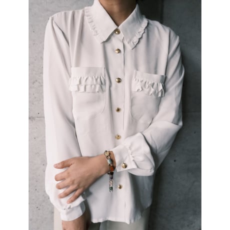 frill white shirt