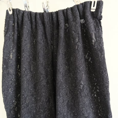 see-through lace flare pants