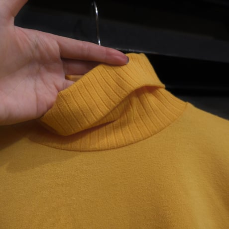 yellow turtle neck tops