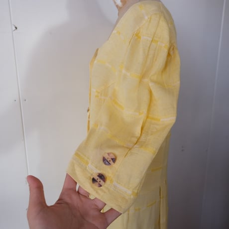 Tyrol dress "yellow × check"