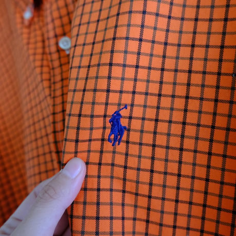 RalphLauren / orange check shirts