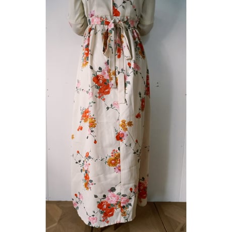 70s oriental mood floral dress