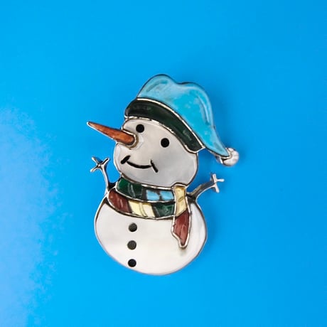 Indian jewelry / “snowman” brooch & necklace top