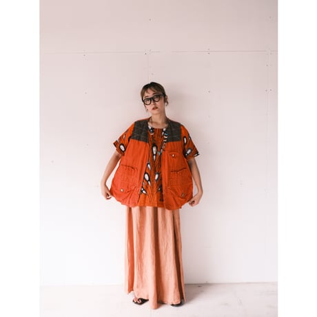 african batik tops / orange