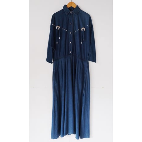 western denim dress with concho