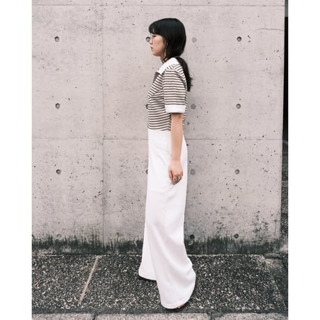 〜70s border wide spread collar jumpsuit