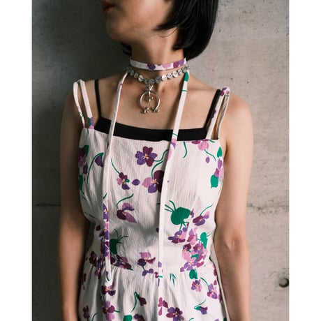 〜70s vintage / floral cami dress