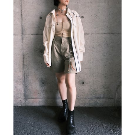 western shirt / white
