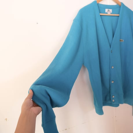 LACOSTE / acryl knit cardigan
